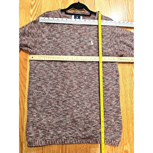 Lauren Polo Boucle Sweater Women Large Red White Knit Preppy Academia University - Picture 4 of 7